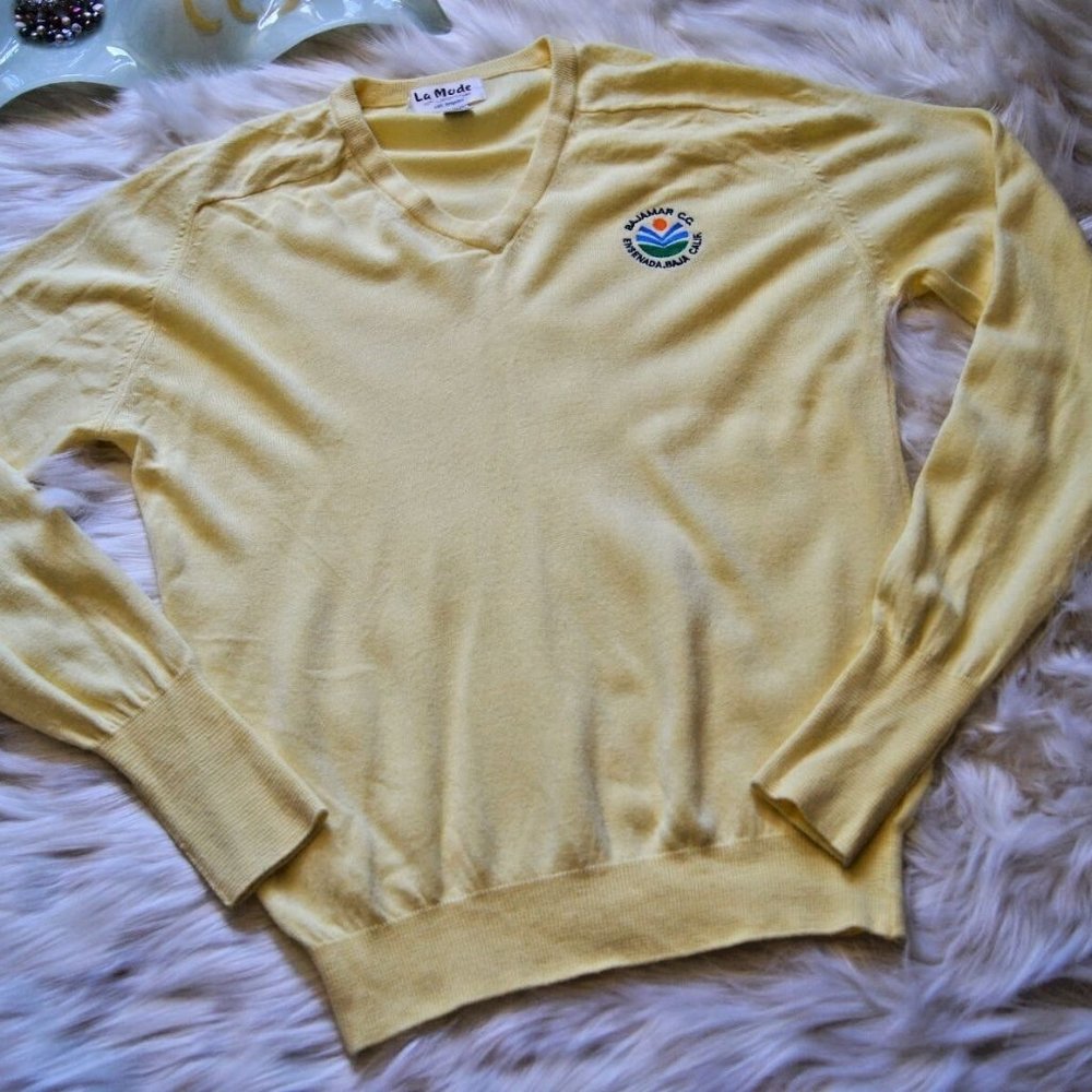 Vintage La Mode Ensenada Baja Calif. Sweater Athletic Sportswear Long Sleeve